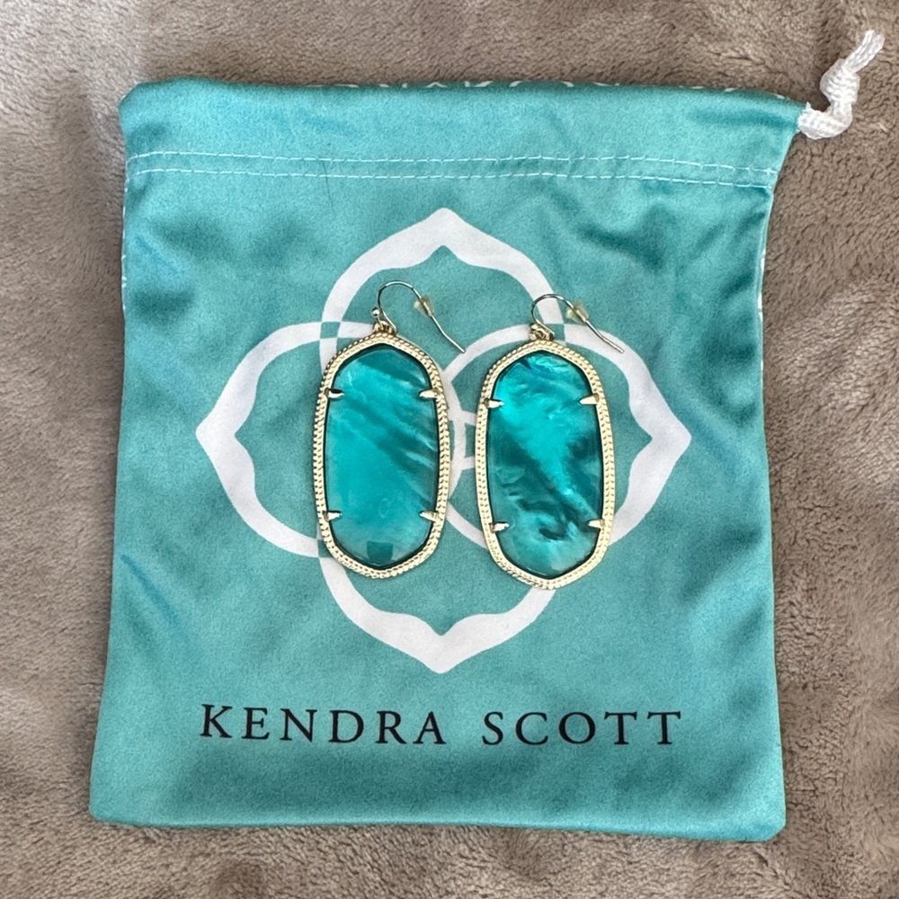 Kendra Scott Turquoise and Gold Earrings
